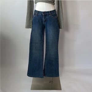 Vintage Y2K Low-Rise Wide-Leg Denim Jeans.
